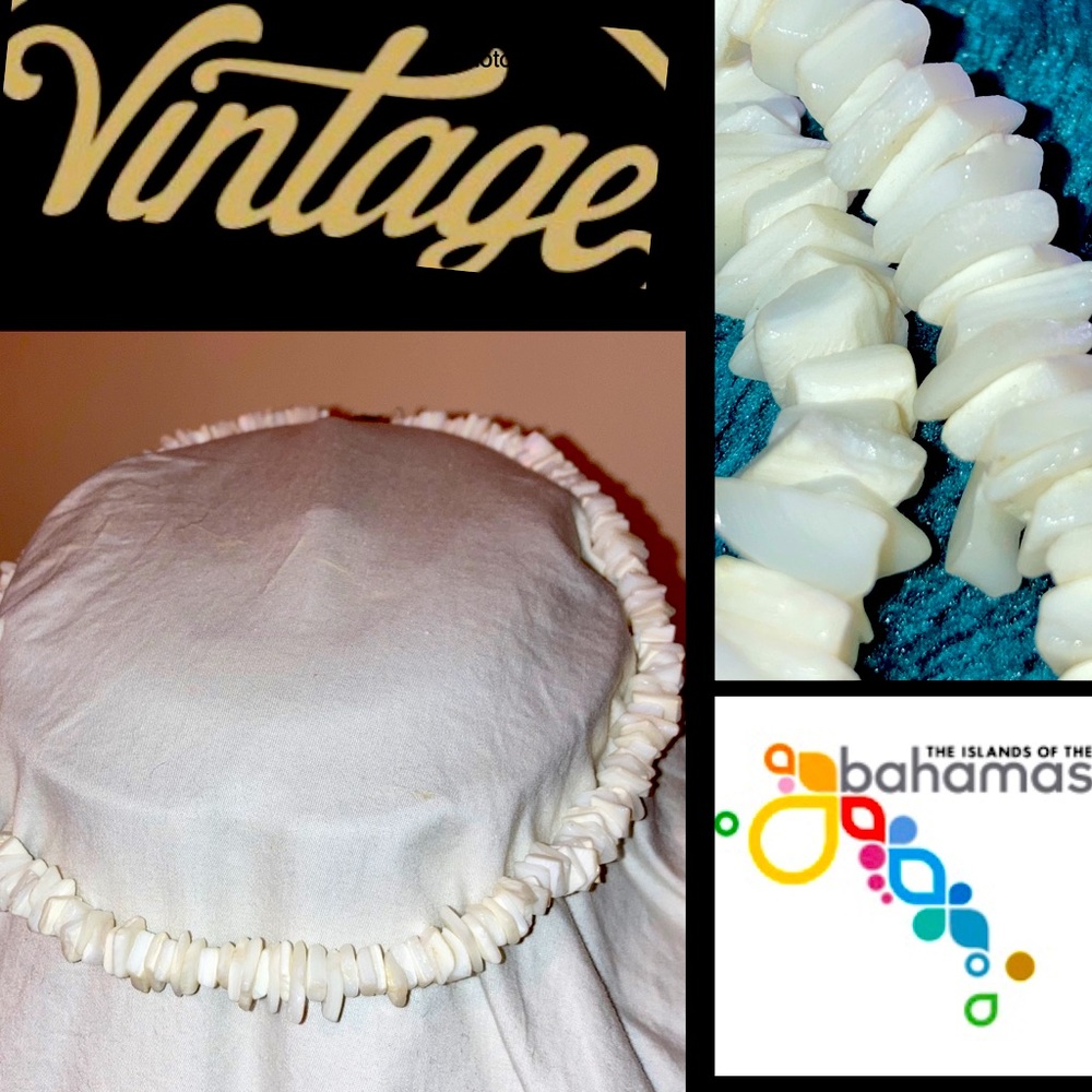 3/$25 Vintage 80s Sea Shell 🐚 Necklace Choker Seashells Caribbean Cloud White